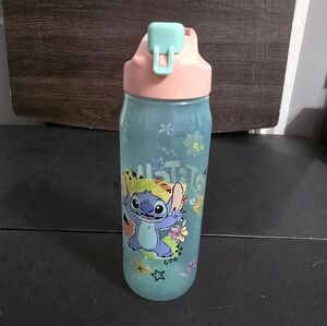 Kids Zak! Stitch Water Bottle with Pink Lid 20 Oz Never Used